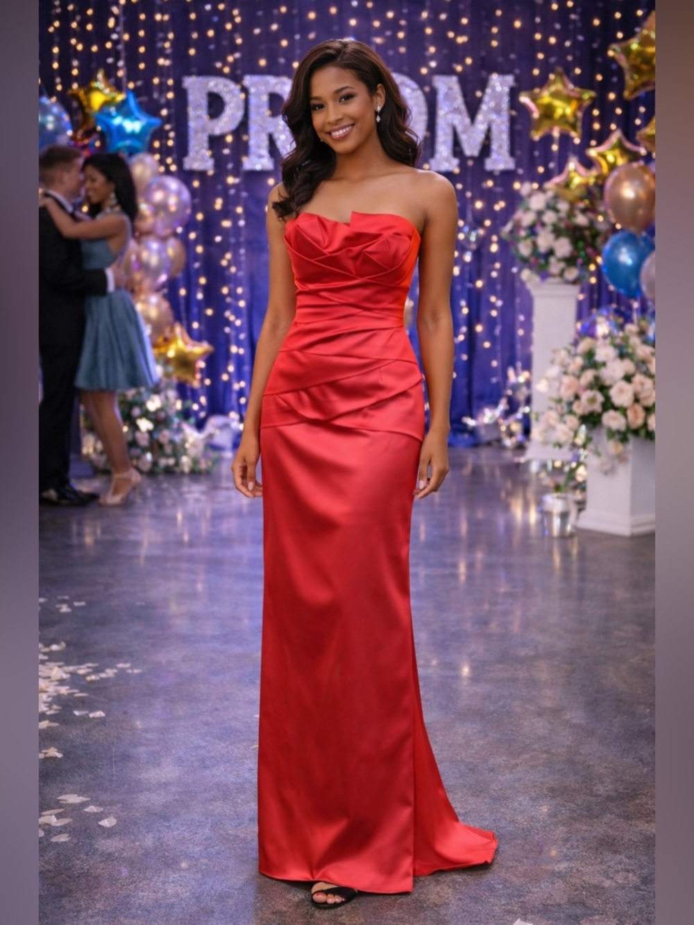 PHEOBE’s Couture Coral Strapless Gown •6